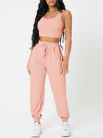 Women Apparel_#MGO Wide Strap Top and Drawstring Joggers Set