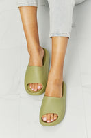 Women Apparel_#MGO Olive Green Slides"