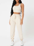 Women Apparel_#MGO Wide Strap Top and Drawstring Joggers Set