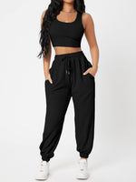 Women Apparel_#MGO Wide Strap Top and Drawstring Joggers Set